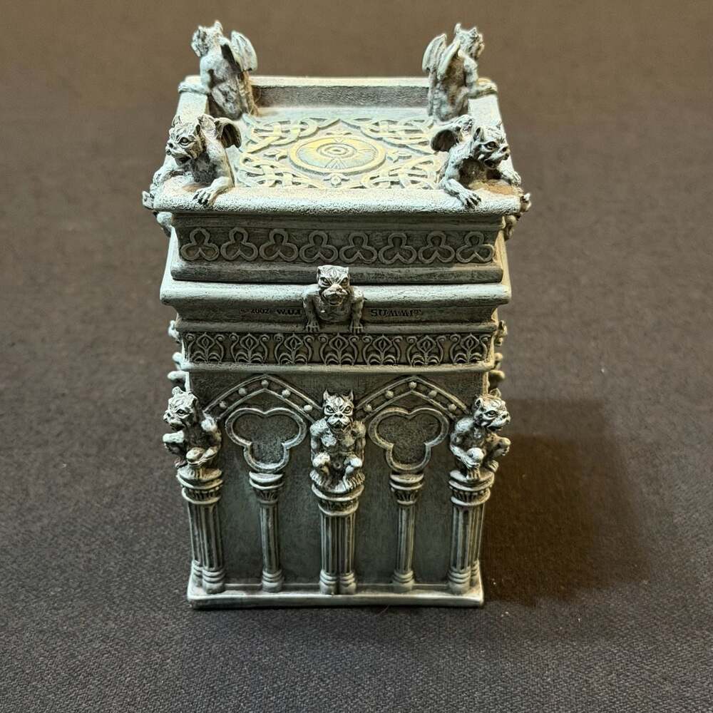 Summit Collection 2002 Gargoyle Gothic Trinket Box with Celtic Knot Lid